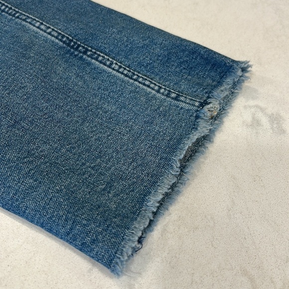 Ted Baker Morgani Straight Leg Blue Denim Jeans Raw Hem - Picture 6 of 15